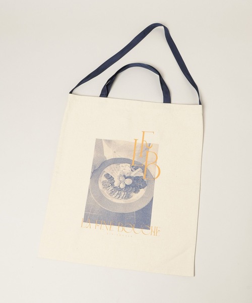 A part by（アパートバイ）の「【LA FINE BOUCHEコラボ】トートバッグ（トートバッグ・レディース・ネイビー/レッド・FREE）」の9枚目の写真