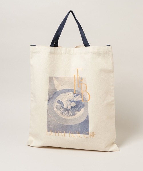 A part by（アパートバイ）の「【LA FINE BOUCHEコラボ】トートバッグ（トートバッグ・レディース・ネイビー/レッド・FREE）」の12枚目の写真