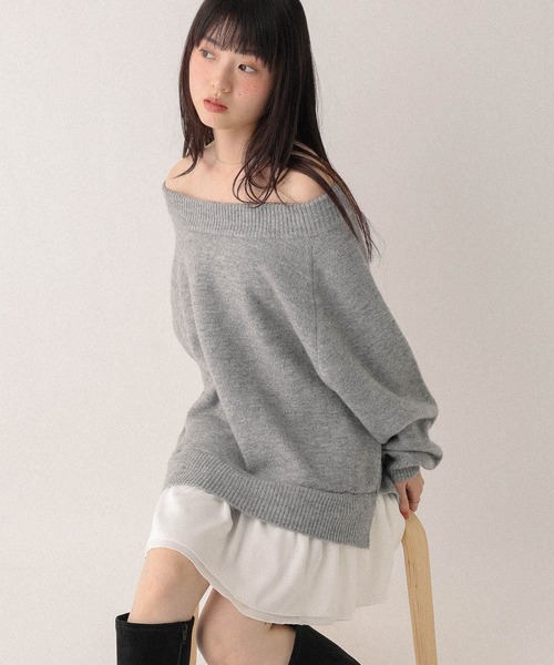 セール】ドッキングフリルニットワンピース 603964（ワンピース