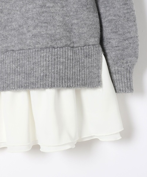 セール】ドッキングフリルニットワンピース 603964（ワンピース