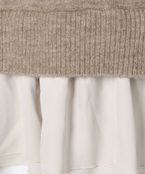 Heather(ヘザー)の「ドッキングフリルニットワンピース 603964(ワンピース・レディース・ブラック/グレー/ベージュ・FREE)」の21枚目の写真