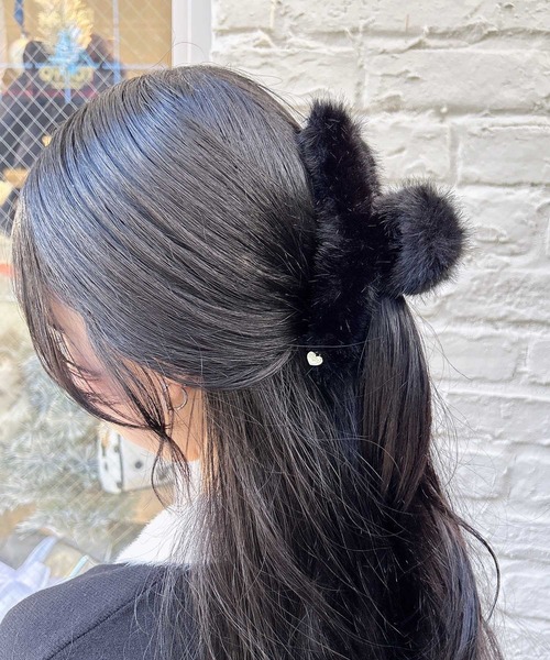 INGNI（イング）の「エコファークリップ（その他ヘアアクセサリー・レディース・ベージュ/ブラック・ONE SIZE）」の3枚目の写真