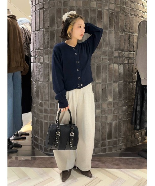 リングスナップボタンショートニットカーディガン/603768