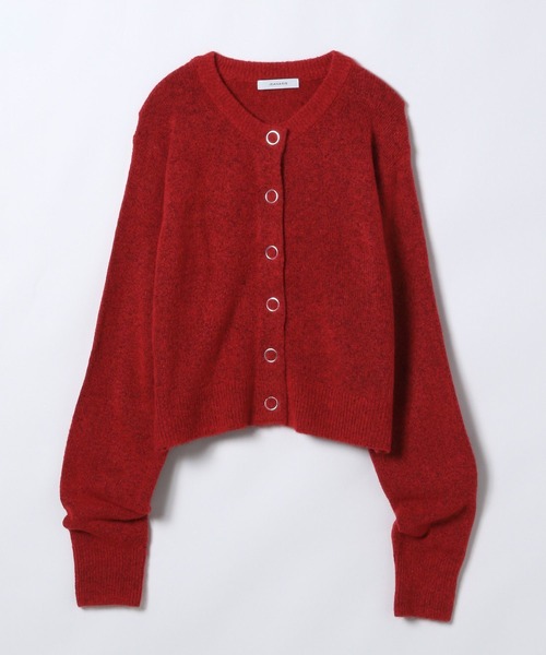 JEANASIS（ジーナシス）の「リングスナップボタンショートニットカーディガン/603768（カーディガン/ボレロ・レディース・グレー/ネイビー/レッド/グリーン・FREE）」の18枚目の写真