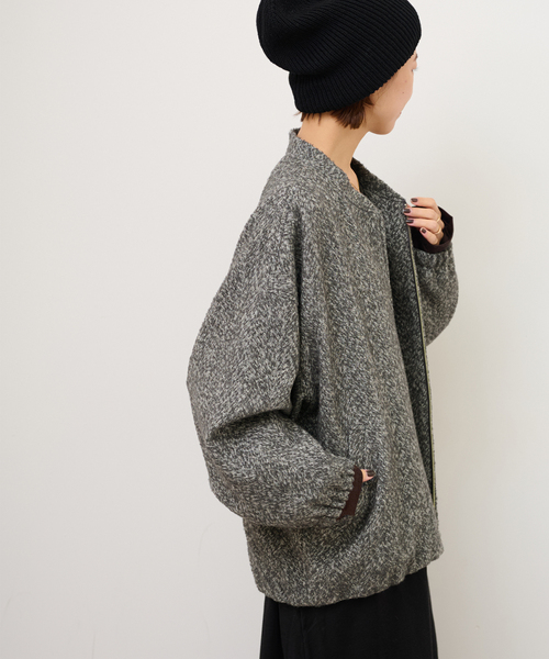 セール】尾州ウールヘリンボンジップブルゾン（その他アウター