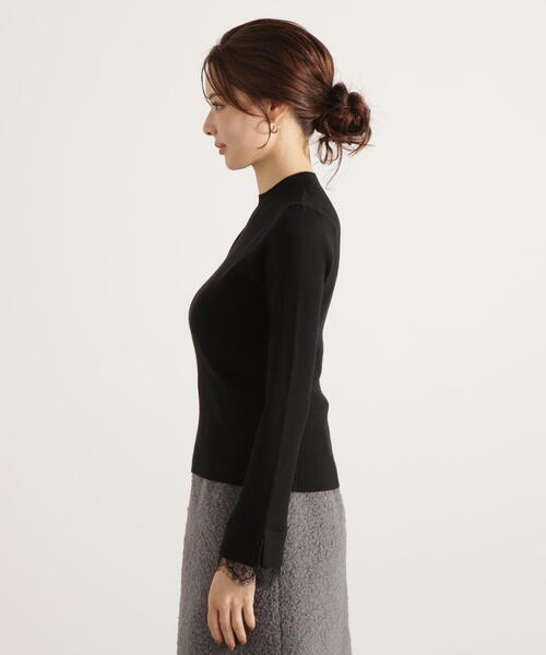 PROPORTION BODY DRESSING(プロポーションボディドレッシング)の「レースドッキングスリーブニット / 1215270122(ニット/セーター・レディース・ブラック/グレー/ホワイト系その他・FREE)」の16枚目の写真