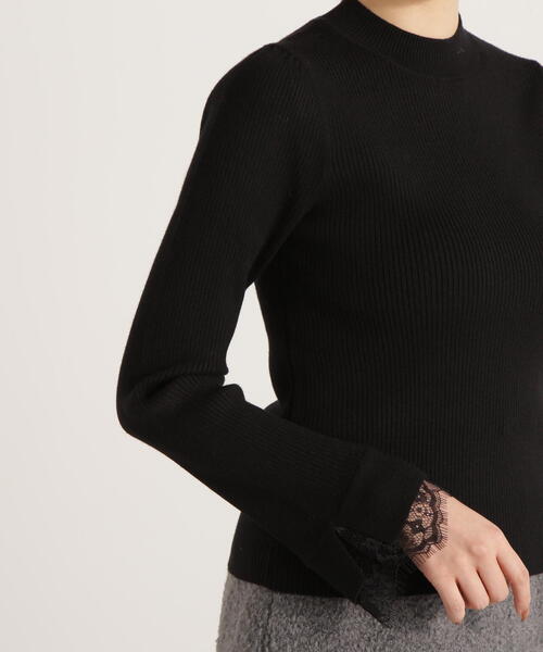 PROPORTION BODY DRESSING(プロポーションボディドレッシング)の「レースドッキングスリーブニット / 1215270122(ニット/セーター・レディース・ブラック/グレー/ホワイト系その他・FREE)」の20枚目の写真
