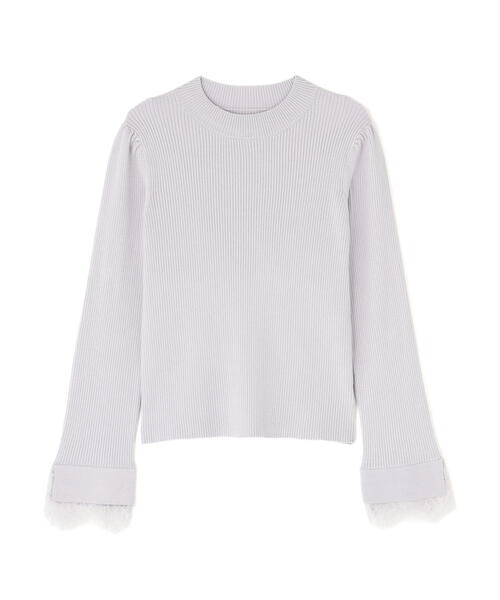 PROPORTION BODY DRESSING(プロポーションボディドレッシング)の「レースドッキングスリーブニット / 1215270122(ニット/セーター・レディース・ブラック/グレー/ホワイト系その他・FREE)」の22枚目の写真