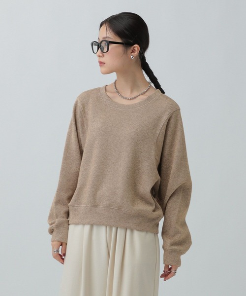 LEPSIM（レプシィム）の「ショートラメリブプルオーバー　601686（Tシャツ/カットソー・レディース・ブラウン/グレー/オフホワイト/ブルー・FREE）」の22枚目の写真