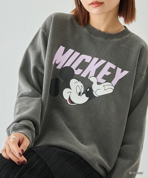 GOOD ROCK SPEED(グッドロックスピード)の「【GOODROCKSPEED】Disney MICKEY/ロゴスウェット(スウェット・レディース・ブラック/イエロー・F)」の1枚目の写真