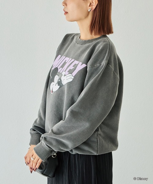 GOOD ROCK SPEED(グッドロックスピード)の「【GOODROCKSPEED】Disney MICKEY/ロゴスウェット(スウェット・レディース・ブラック/イエロー・F)」の6枚目の写真