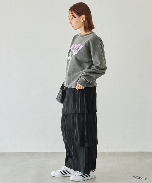 GOOD ROCK SPEED(グッドロックスピード)の「【GOODROCKSPEED】Disney MICKEY/ロゴスウェット(スウェット・レディース・ブラック/イエロー・F)」の11枚目の写真