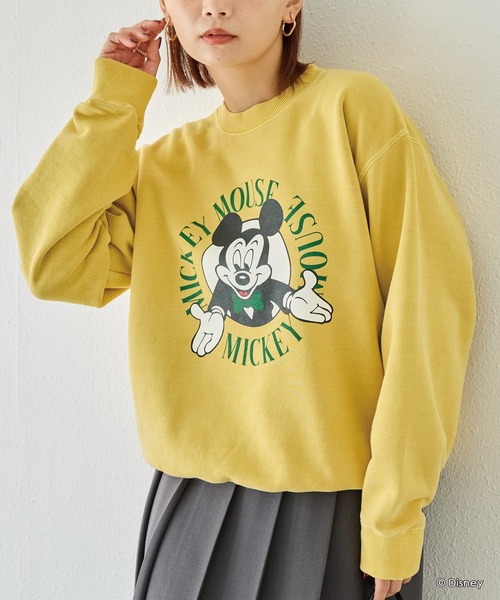 GOOD ROCK SPEED(グッドロックスピード)の「【GOODROCKSPEED】Disney MICKEY/ロゴスウェット(スウェット・レディース・ブラック/イエロー・F)」の15枚目の写真