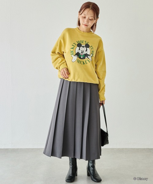 GOOD ROCK SPEED(グッドロックスピード)の「【GOODROCKSPEED】Disney MICKEY/ロゴスウェット(スウェット・レディース・ブラック/イエロー・F)」の21枚目の写真
