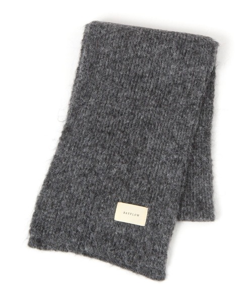 BAYFLOW（ベイフロー）の「ウールMIXマフラー（マフラー・レディース・レッド/ブルーグリーン/チャコール/ブラウン・FREE）」の5枚目の写真