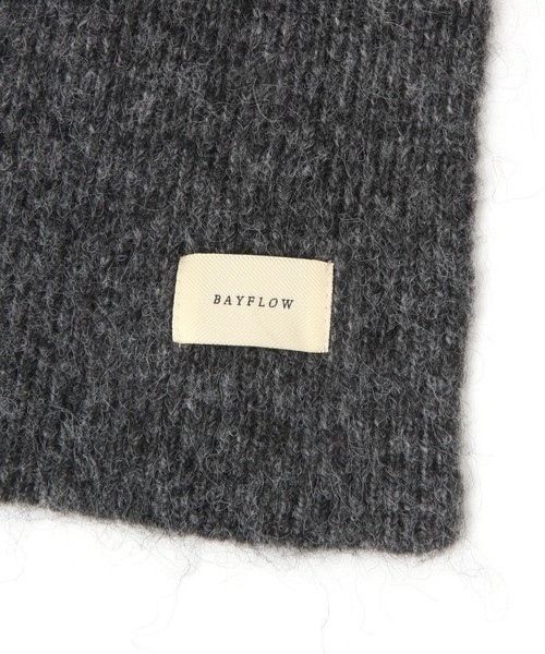 BAYFLOW（ベイフロー）の「ウールMIXマフラー（マフラー・レディース・レッド/ブルーグリーン/チャコール/ブラウン・FREE）」の6枚目の写真