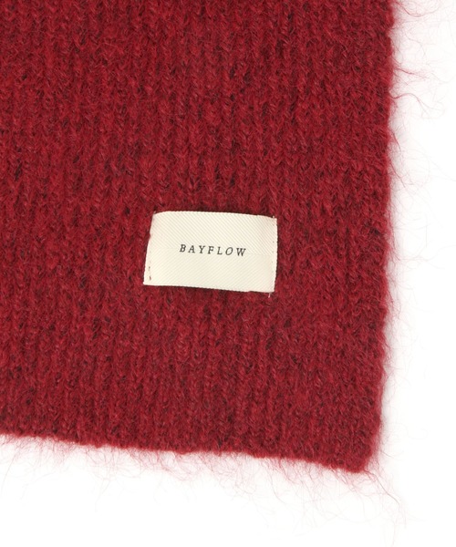 BAYFLOW（ベイフロー）の「ウールMIXマフラー（マフラー・レディース・レッド/ブルーグリーン/チャコール/ブラウン・FREE）」の10枚目の写真