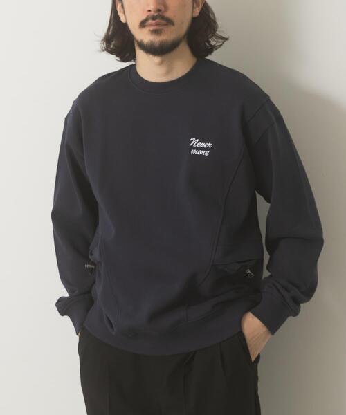 ITEMS URBANRESEARCH（アイテムズ アーバンリサーチ）の「サイドストレージ裏毛スウェットtops（スウェット・メンズ・ネイビー/ブラック/オフホワイト/グレー・MEDIUM/LARGE）」の4枚目の写真