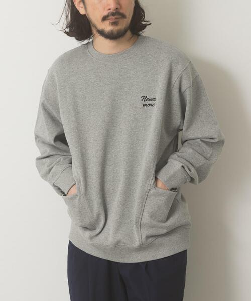 ITEMS URBANRESEARCH（アイテムズ アーバンリサーチ）の「サイドストレージ裏毛スウェットtops（スウェット・メンズ・ネイビー/ブラック/オフホワイト/グレー・MEDIUM/LARGE）」の3枚目の写真