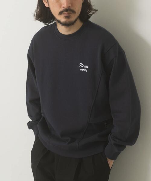 ITEMS URBANRESEARCH（アイテムズ アーバンリサーチ）の「サイドストレージ裏毛スウェットtops（スウェット・メンズ・ネイビー/ブラック/オフホワイト/グレー・MEDIUM/LARGE）」の21枚目の写真