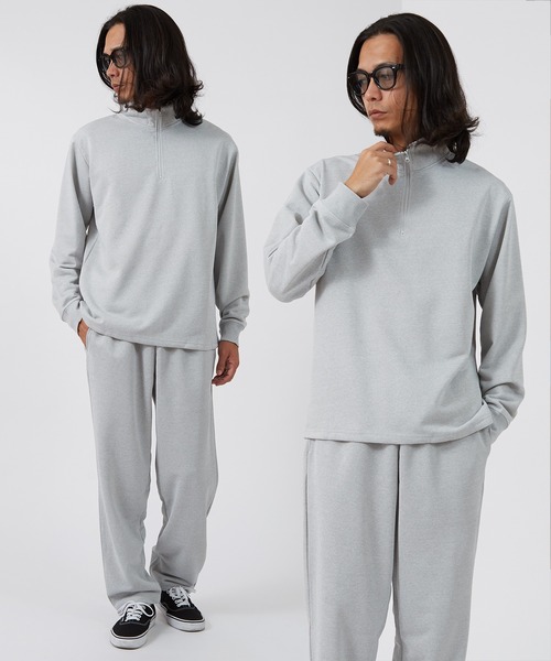 improves（インプローブス）の「スムース 裏毛 ハーフジップ トレーナー ＆ ジョガーパンツ セットアップ（スウェット・メンズ・ネイビー/チャコール/ブラック/杢グレー・X-LARGE/LARGE/MEDIUM）」の2枚目の写真