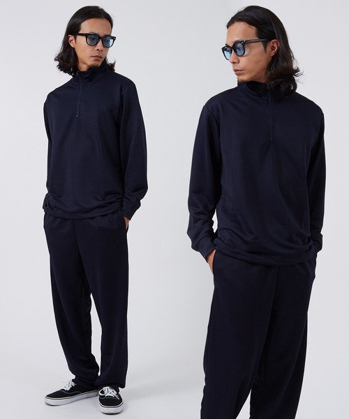 improves（インプローブス）の「スムース 裏毛 ハーフジップ トレーナー ＆ ジョガーパンツ セットアップ（スウェット・メンズ・ネイビー/チャコール/ブラック/杢グレー・X-LARGE/LARGE/MEDIUM）」の4枚目の写真