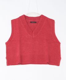 B.I.D.（ビーアイディー）の「《Bling Leads》ショート丈Vネックニットベスト（ベスト・メンズ）」