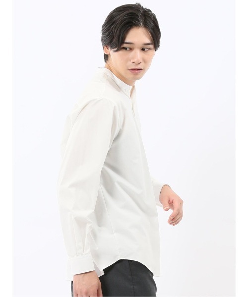 TAKA-Q(タカキュー)の「【綿100% ゆったり】タイプライター バンドカラー 長袖 シャツ(シャツ/ブラウス・メンズ・ホワイト/ベージュ/ブラック・LARGE/X-LARGE/MEDIUM)」の15枚目の写真