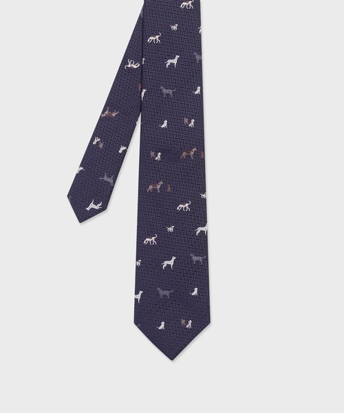 Paul Smith(ポールスミス)の「"Geometric Dog" タイ【250058 552MJ】(ネクタイ・メンズ・ブルー/レッド/ネイビー・FREE)」の2枚目の写真