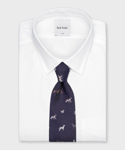 Paul Smith(ポールスミス)の「"Geometric Dog" タイ【250058 552MJ】(ネクタイ・メンズ・ブルー/レッド/ネイビー・FREE)」の5枚目の写真
