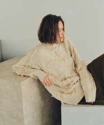 Editt by YECCA VECCA | スター柄フリンジルーズニット(ニット/セーター)