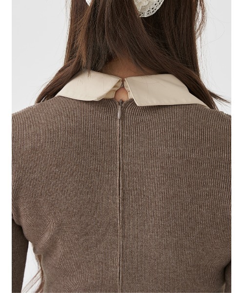 シャツドッキングプリーツミニワンピース（ワンピース）｜Darich