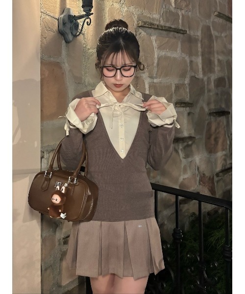 本日限定価格‼️Darich ダーリッチ　シャツドッキングプリーツミニワンピース シャツドッキングプリーツミニワンピース – Darich (ダーリッチ)