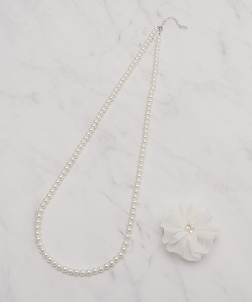 SHOO・LA・RUE（シューラルー）の「【セレモニー】コーサージュネックレス（ネックレス・レディース・アイボリー・00）」の7枚目の写真