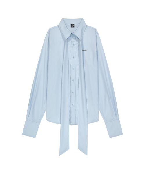 IUGAMAKARAS（イウガマカラス）の「Tied Shirts (Sky Blue)（シャツ/ブラウス・レディース・その他・FREE）」の2枚目の写真