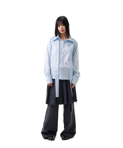 IUGAMAKARAS（イウガマカラス）の「Tied Shirts (Sky Blue)（シャツ/ブラウス・レディース・その他・FREE）」の10枚目の写真