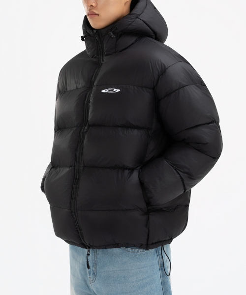 UNDEROFF(アンダーオフ)の「フードパーカーダウンジャケット ブラック(ダウンジャケット/コート・メンズ・ブラック・MEDIUM/LARGE/X-LARGE)」の3枚目の写真