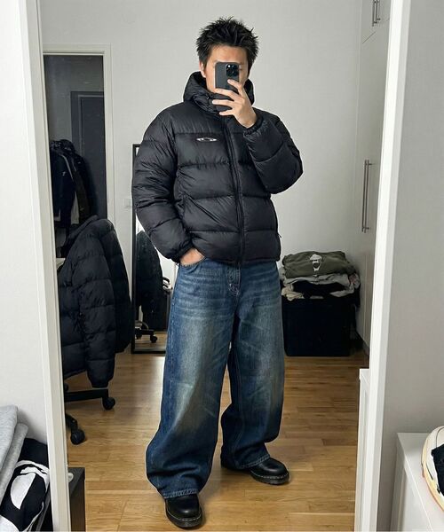 UNDEROFF(アンダーオフ)の「フードパーカーダウンジャケット ブラック(ダウンジャケット/コート・メンズ・ブラック・MEDIUM/LARGE/X-LARGE)」の4枚目の写真