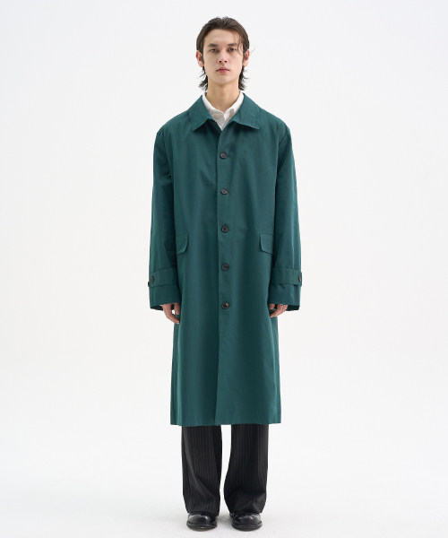 TRIP LE SENS(トリップ ル センス)の「カラー ネック ベルト オーバー コート_グリーン(トレンチコート・メンズ・その他・MEDIUM/LARGE)」の1枚目の写真