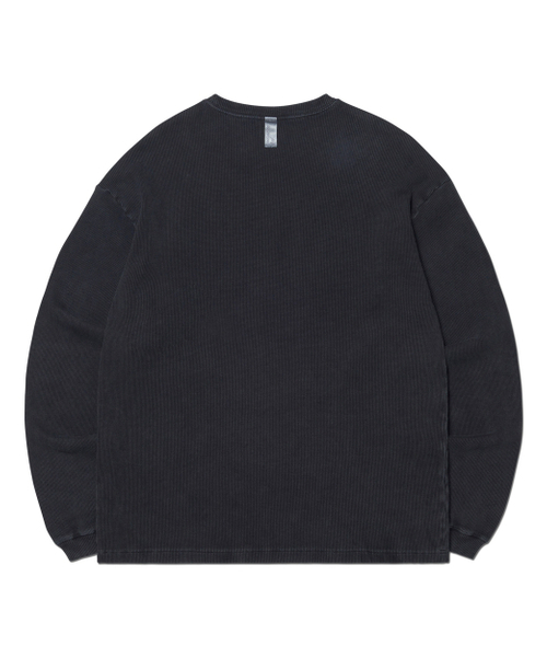 NOMANUAL（NOMANUAL）の「A.W WAFFLE LONG SLEEVE TEE - WASHED BLACK（Tシャツ/カットソー・レディース・その他・LARGE/X-LARGE）」の2枚目の写真