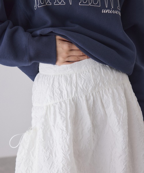 ADAM ET ROPE'（アダムエロペ）の「ジャガードギャザースカート（スカート・レディース・ブラック/ホワイト・36/38）」の6枚目の写真