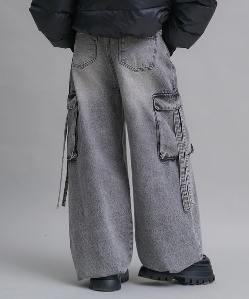 17HR（セブンティーンアワーズ）の「ルーズカーゴデニム（デニムパンツ・レディース・グレー/ブラウン・MEDIUM/SMALL）」の10枚目の写真