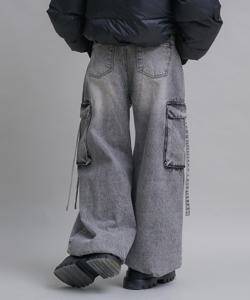 17HR（セブンティーンアワーズ）の「ルーズカーゴデニム（デニムパンツ・レディース・グレー/ブラウン・MEDIUM/SMALL）」の11枚目の写真