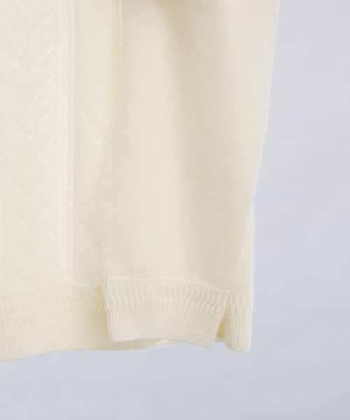 ABAHOUSE（アバハウス）の「Pure Merino ハイゲージ タートルネックニット / ケーブルニット（ニット/セーター・メンズ・オフホワイト/グレー/ブラック・44/46/48/50）」の18枚目の写真