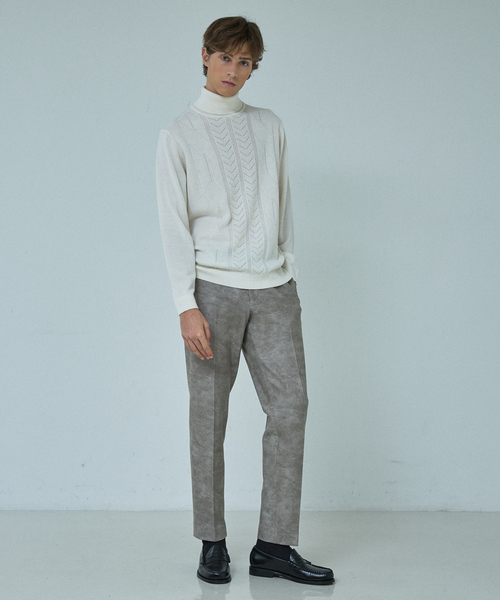 ABAHOUSE（アバハウス）の「Pure Merino ハイゲージ タートルネックニット / ケーブルニット（ニット/セーター・メンズ・オフホワイト/グレー/ブラック・44/46/48/50）」の20枚目の写真