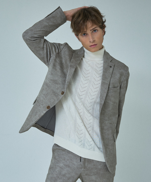 ABAHOUSE（アバハウス）の「Pure Merino ハイゲージ タートルネックニット / ケーブルニット（ニット/セーター・メンズ・オフホワイト/グレー/ブラック・44/46/48/50）」の21枚目の写真