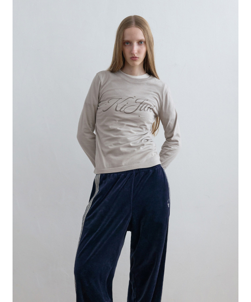 Logo Studded Tee Taupe