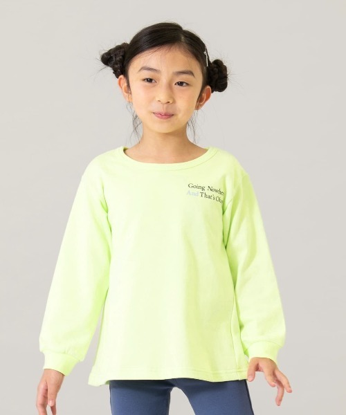 and D. petit main（アンドディープティマイン）の「スウェットプリントAラインプルオーバー（スウェット・キッズ・ピンク/エメラルド/ライトグレー/ネイビー/レモンイエロー/チャコール・90cm/100cm/110cm/120cm/130cm/140cm）」の6枚目の写真