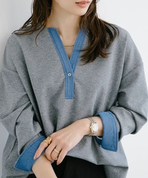 Emma Taylor（エマテイラー）の「ライトダンボールデニムドッキングプルオーバー（Tシャツ/カットソー）」