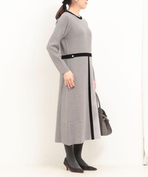 MICO COULIER | ミラノリブバイカラーニットワンピース(ワンピース)